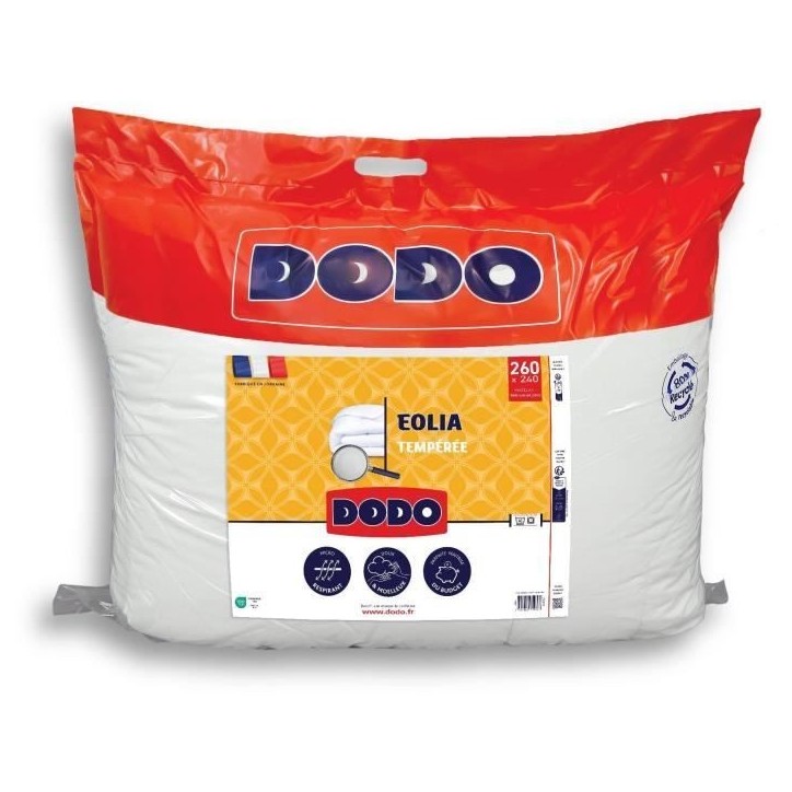 DODO - Couette tempérée 300 g/m² - EOLIA - 240 x 260 cm - Blanc DODO - Couette tempérée 300 g/m² - EOLIA - 240 x 260 cm - Blanc
