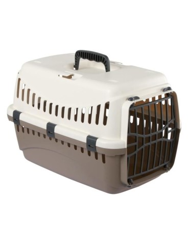 KERBL Box de transport Expedition pour chien - 48x32x32cm - Creme et taupe