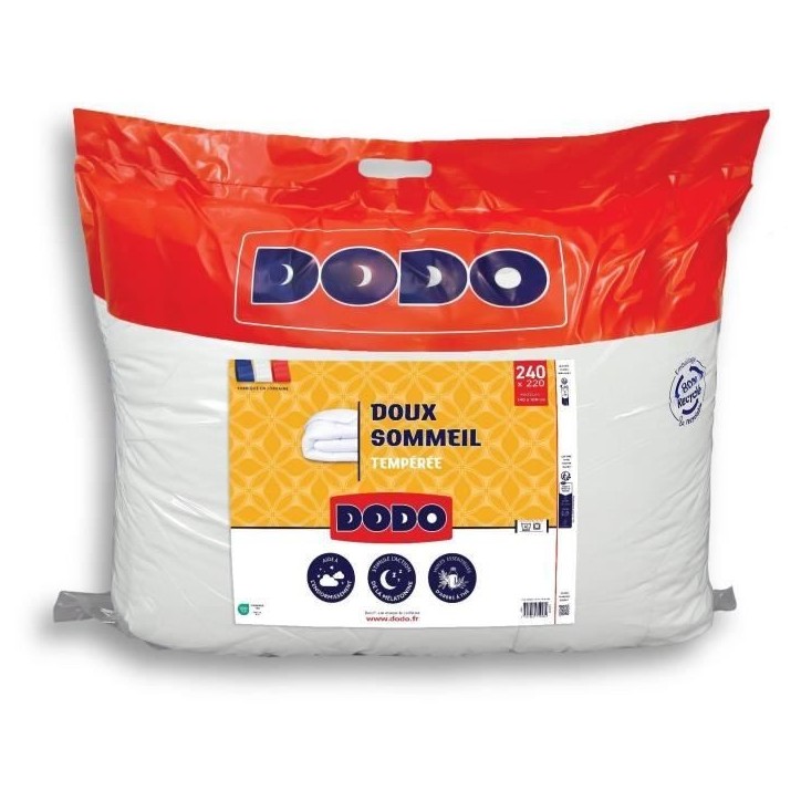 DODO - Couette tempérée 300 g/m² - DOUX SOMMEIL - 220 x 240 cm - Blanc DODO - Couette tempérée 300 g/m² - DOUX SOMMEIL - 220 x 240 cm - Blanc