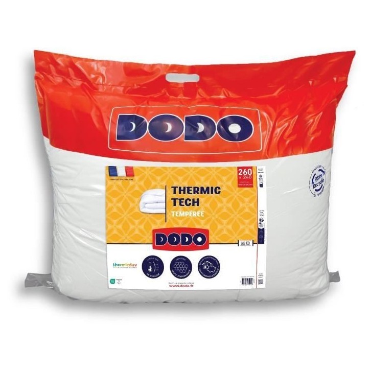 DODO - Couette tempérée 250 g/m² - THERMIC TECH - 240 x 260 cm - Blanc DODO - Couette tempérée 250 g/m² - THERMIC TECH - 240 x 260 cm - Blanc