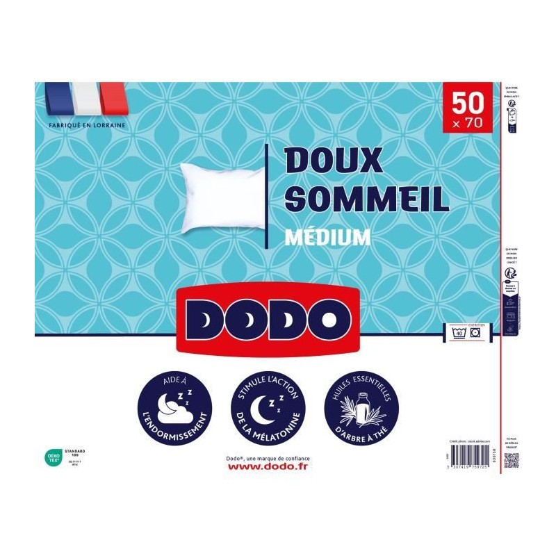 DODO - Oreiller - DOUX SOMMEIL - 50 x 70 cm