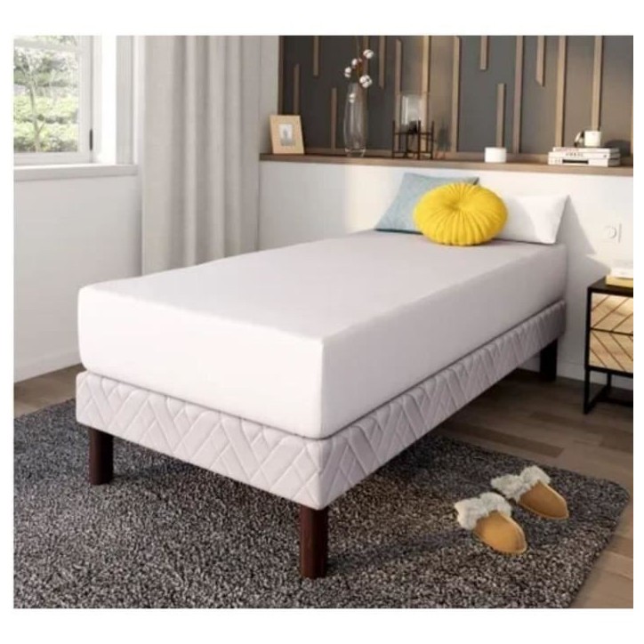 Drap housse DODO - 90x190 cm - Coton - Coutil 32 cm - Blanc