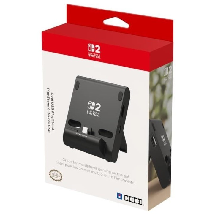 Support pliable PlayStand - HORI - Nintendo Switch 2 - Périphériques USB - Noir Support pliable PlayStand - HORI - Nintendo Switch 2 - Périphériques USB - Noir