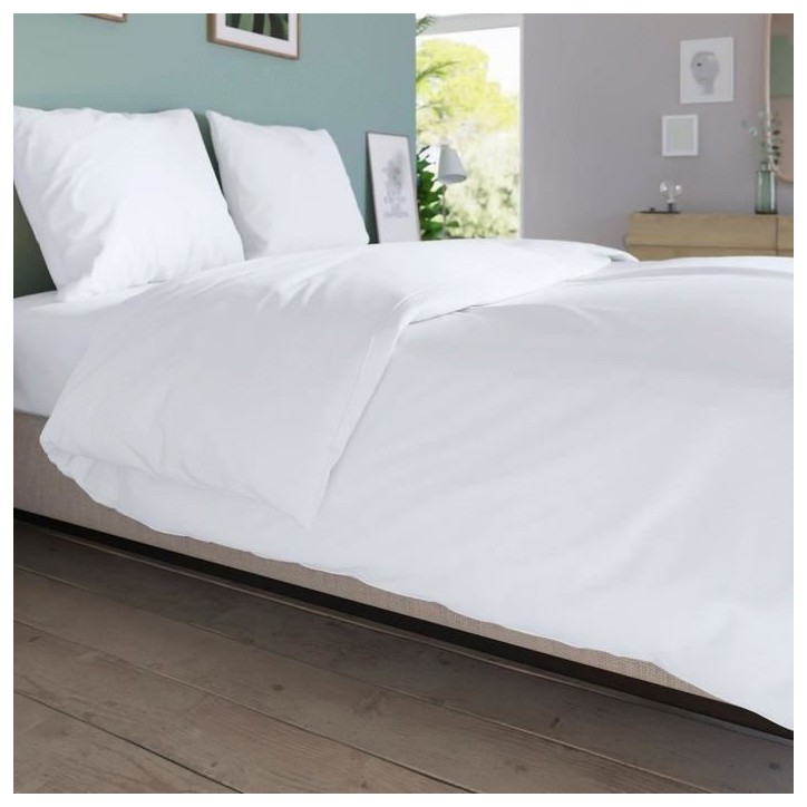 Drap housse DODO - 140x190 cm - Coton - Coutil 32 cm - Blanc