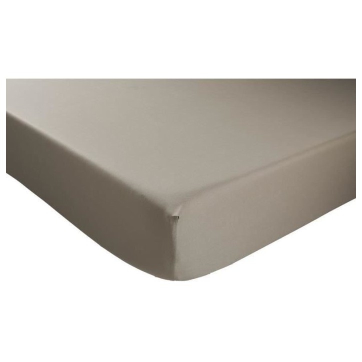 DRAP HOUSSE DODO - ANTIBACTERIENS - TAUPE - 90X190 cm - Bonnet 32 cm