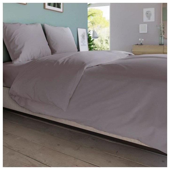 DRAP HOUSSE DODO - ANTIBACTERIENS - TAUPE - 90X190 cm - Bonnet 32 cm