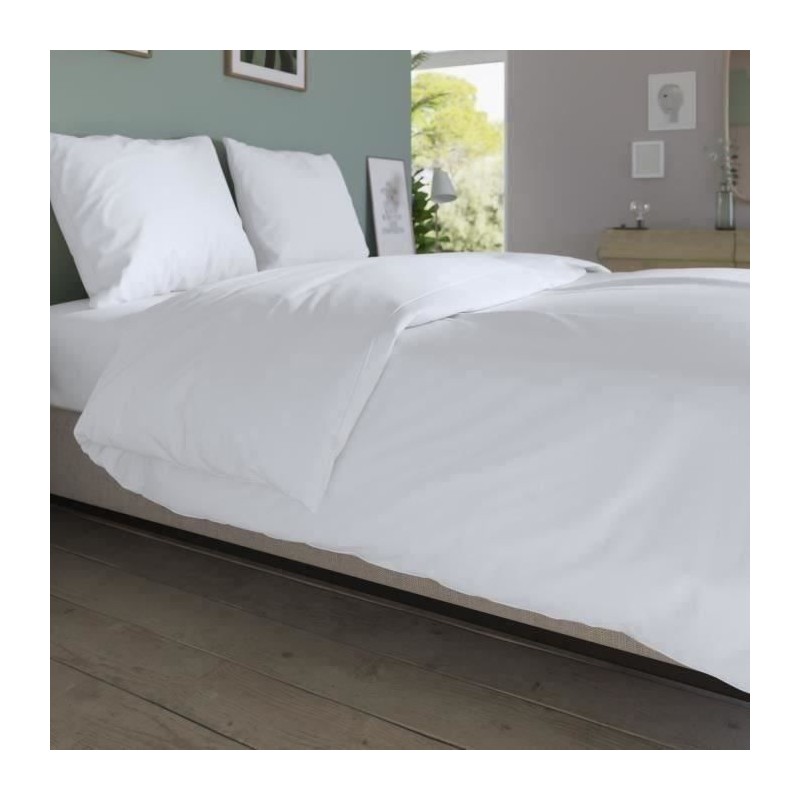 Housse de couette DODO - 260x240 cm - Coton - Antibactérien - Blanc Housse de couette DODO - 260x240 cm - Coton - Antibactérien - Blanc
