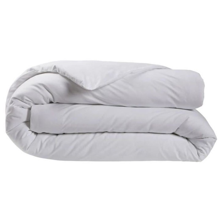 Housse de couette DODO - 260x240 cm - Coton - Antibactérien - Blanc