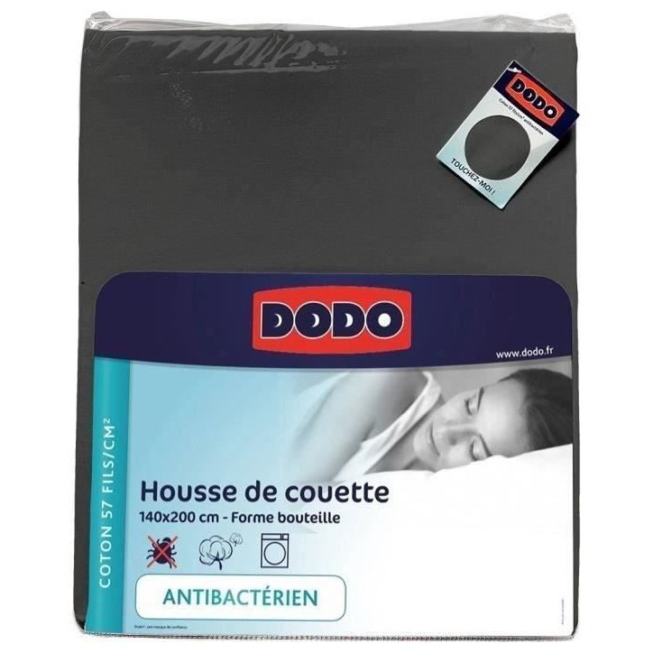 Housse de couette DODO - 140x200 cm - Coton - Antibactérien