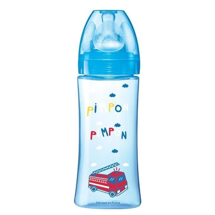 Biberon Dodie Initiation+ Anti-Coliques 3 Vitesses Bleu Pompier 330ml