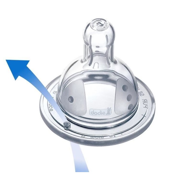 Biberon Dodie Initiation+ Anti-Coliques 3 Vitesses Bleu Pompier 330ml