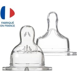 Dodie Biberon Sensation+ Anti-Coliques Tétine Plate Col Large Débit