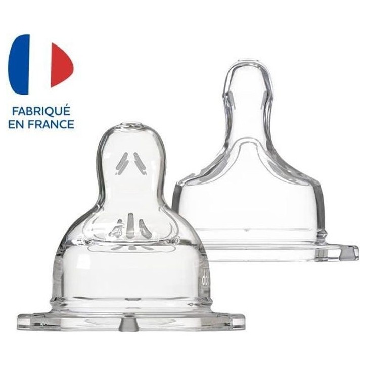 Dodie Biberon Sensation+ Anti-Coliques Tétine Plate Col Large Débit 2 +0m 2 tétines Dodie Biberon Sensation+ Anti-Coliques Tétine Plate Col Large Débit 2 +0m 2 tétines