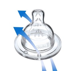 Dodie Biberon Sensation+ Anti-Coliques en Verre +0m Beige Biche 270ml