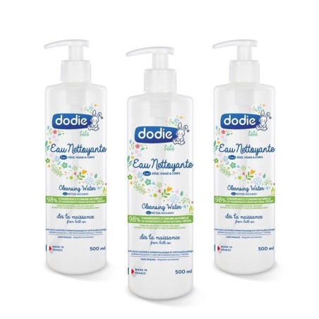 DODIE Lot de 3 eaux nettoyantes 500ml