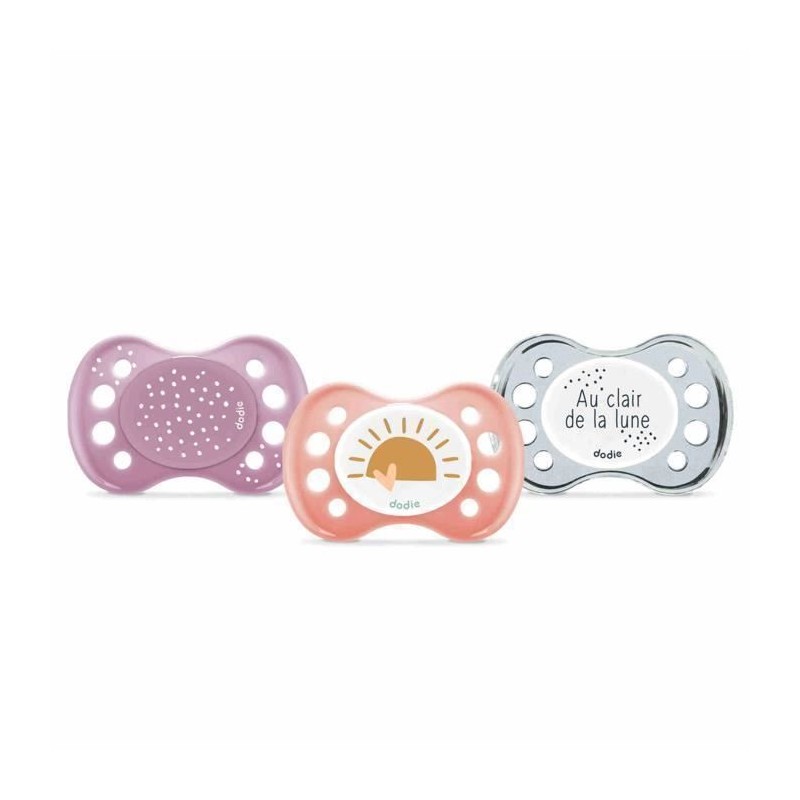 DODIE SUCETTES Lot de 3 Sucettes Anatomiques Jour et Nuit 0-6 Mois DODIE SUCETTES Lot de 3 Sucettes Anatomiques Jour et Nuit 0-6 Mois