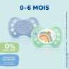 DODIE SUCETTES Lot de 3 Sucettes Anatomiques Jour et Nuit 0-6 mois Au