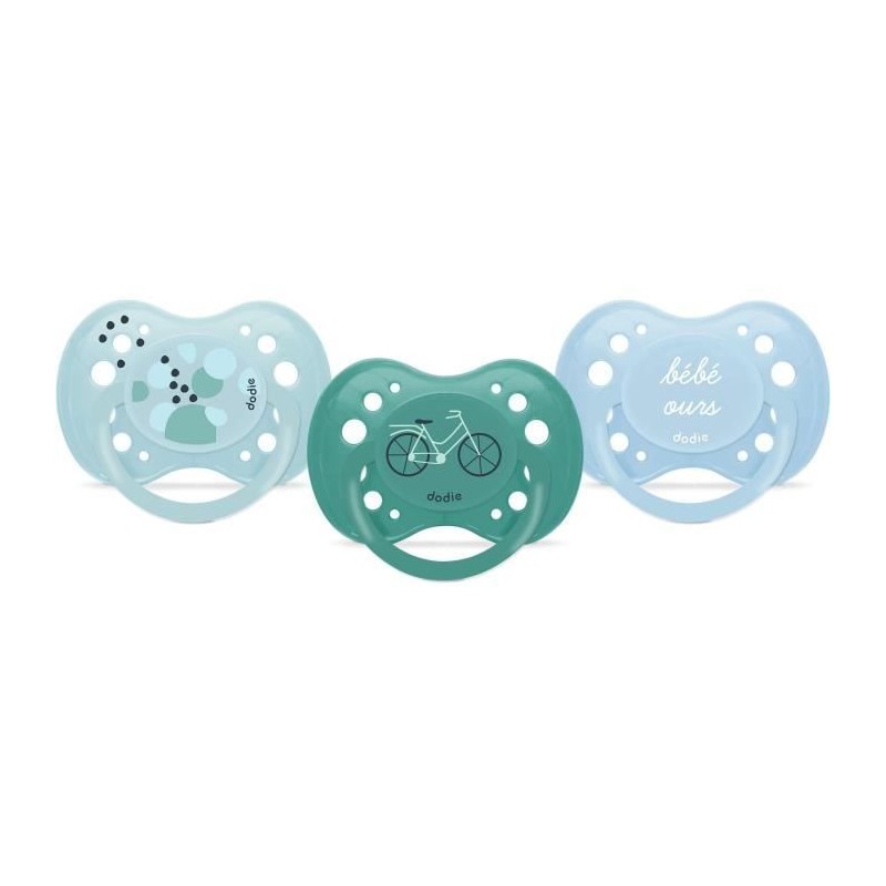 Sucettes Anatomiques DODIE - Bébé Ours - Lot de 3 - +18 mois - Rési Sucettes Anatomiques DODIE - Bébé Ours - Lot de 3 - +18 mois - Rési