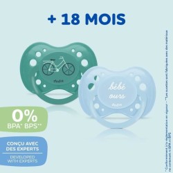 Sucettes Anatomiques DODIE - Bébé Ours - Lot de 3 - +18 mois - Rési