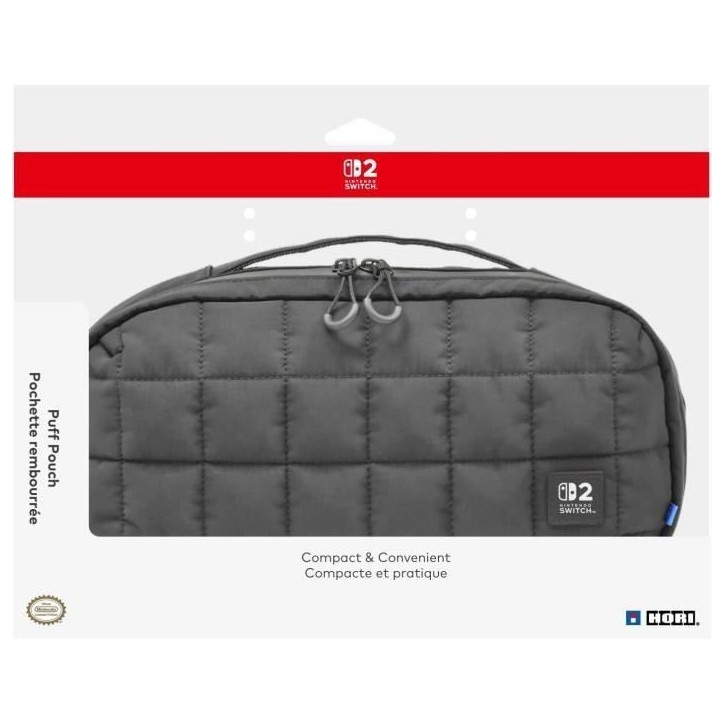 Pochette rembourrée de protection et transport - HORI - Nintendo Switch 2 - Rangement accessoires et jeux - Noir