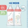 Dodie Lot de 3 Biberons Anti colique Sensation+, Fille, 330 ml, +6 Moi