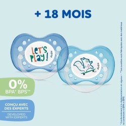 DODIE Sucettes Anatomiques +18 Mois sans BPA, Résistante -Let's Play/