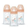 Lot de 3 Biberons DODIE Anti-Colique Sensation+ - Verre - 270ml - 0-6