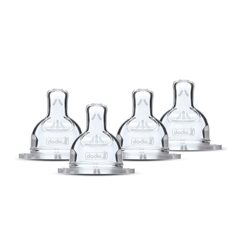 Lot de 4 tétines plates DODIE Sensation - Débit 3 Lot de 4 tétines plates DODIE Sensation - Débit 3
