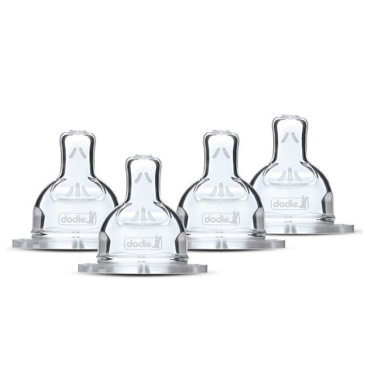 Lot de 4 tétines plates DODIE Sensation - Débit 4 Lot de 4 tétines plates DODIE Sensation - Débit 4