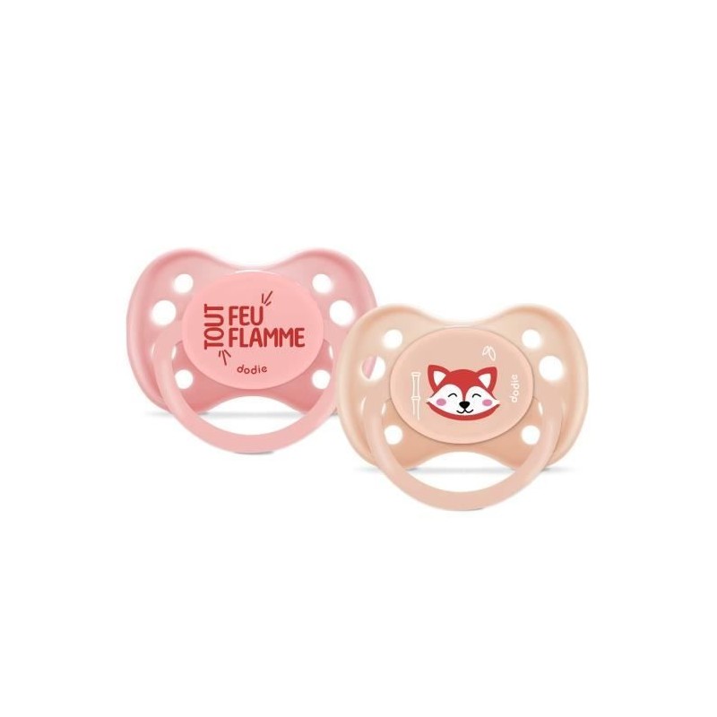 Duo sucettes anatomiques - DODIE - EDL A103 - +6 mois - Panda roux Duo sucettes anatomiques - DODIE - EDL A103 - +6 mois - Panda roux