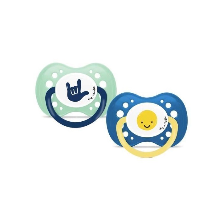 2 Sucettes anatomiques - DODIE - A109 EDL - +18 mois - Mathilde Cabanas Bleu 2 Sucettes anatomiques - DODIE - A109 EDL - +18 mois - Mathilde Cabanas Bleu