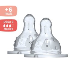 Dodie Biberon Initiation+ Anti-Coliques 3 Vitesses Tétine Ronde Col L