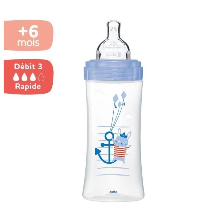 Dodie Biberon Sensation+ Anti-Coliques +6m Lapin 330ml