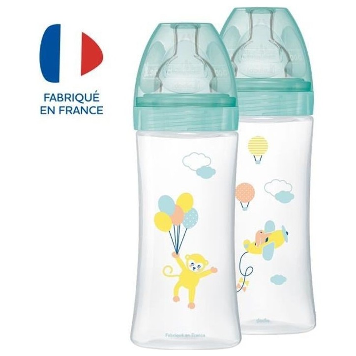Dodie Biberon Sensation+ Anti-Coliques +6m Ballons Lot de 2 x 330ml Dodie Biberon Sensation+ Anti-Coliques +6m Ballons Lot de 2 x 330ml
