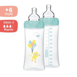 Dodie Biberon Sensation+ Anti-Coliques +6m Ballons Lot de 2 x 330ml