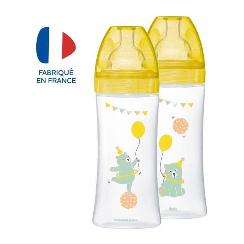 Dodie Biberon Sensation+ Anti-Coliques +6m Ours Lot de 2 x 330ml