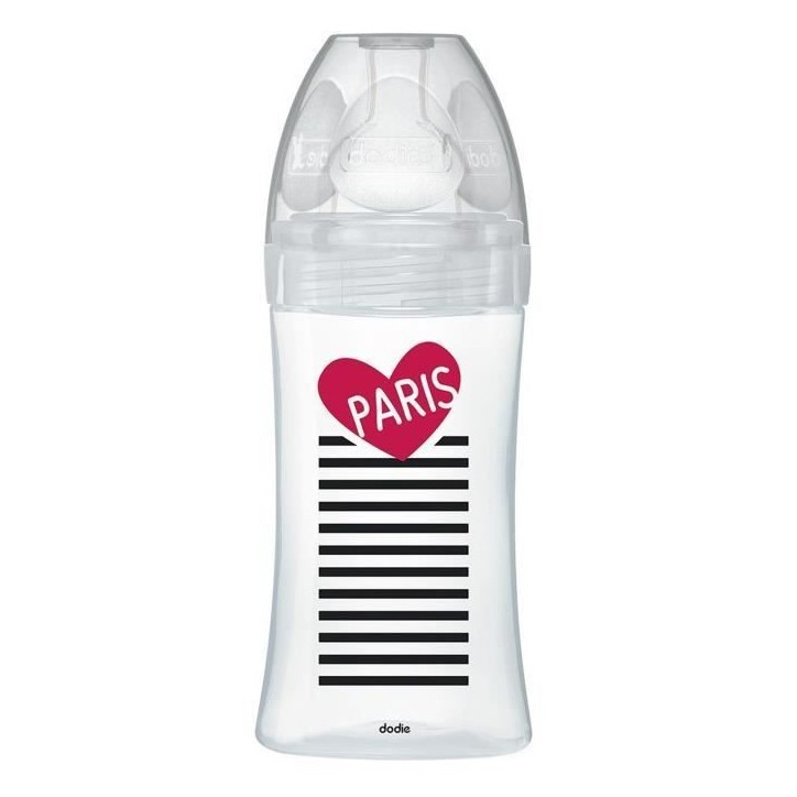 Dodie Biberon Sensation+ Anti-Coliques en Verre +0m Paris 270ml Dodie Biberon Sensation+ Anti-Coliques en Verre +0m Paris 270ml