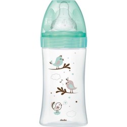 Dodie Biberon Initiation+ Anti-Coliques 3 Vitesses en Verre +0m Vert O