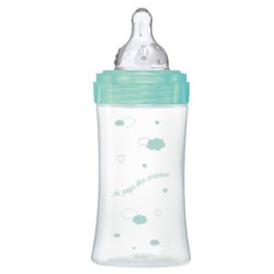 Dodie Biberon Initiation+ Anti-Coliques 3 Vitesses en Verre +0m Vert O