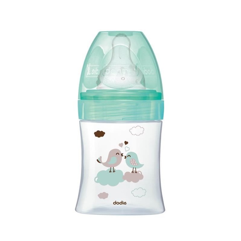 Dodie - Biberon Initiation+ Verre 150ml Vert Oiseaux Dodie - Biberon Initiation+ Verre 150ml Vert Oiseaux