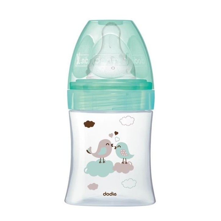 Dodie - Biberon Initiation+ Verre 150ml Vert Oiseaux Dodie - Biberon Initiation+ Verre 150ml Vert Oiseaux