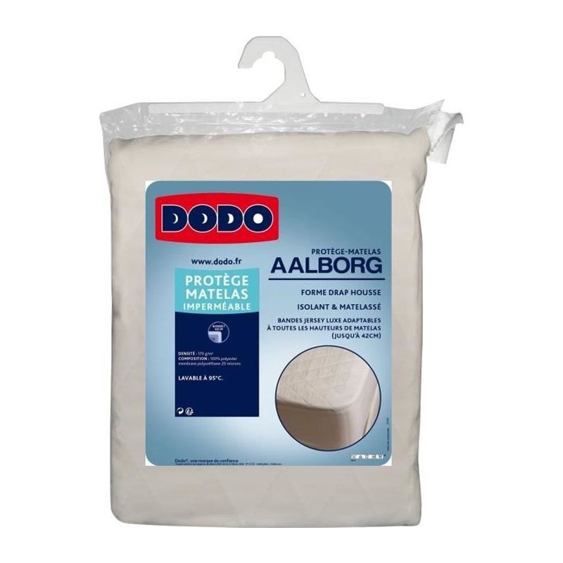 DODO Protege matelas Aalborg - Matelassé et imperméable - 140x190 cm DODO Protege matelas Aalborg - Matelassé et imperméable - 140x190 cm