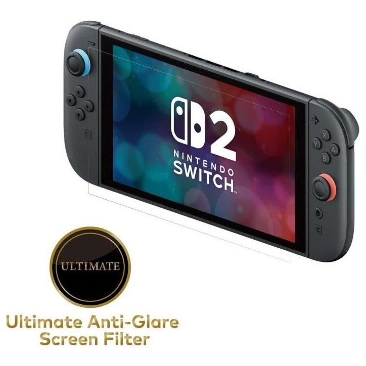 Protection d'écran verre trempé premium - HORI - Nintendo Switch 2 - Anti-reflets - Anti-rayures - 100 % transparent