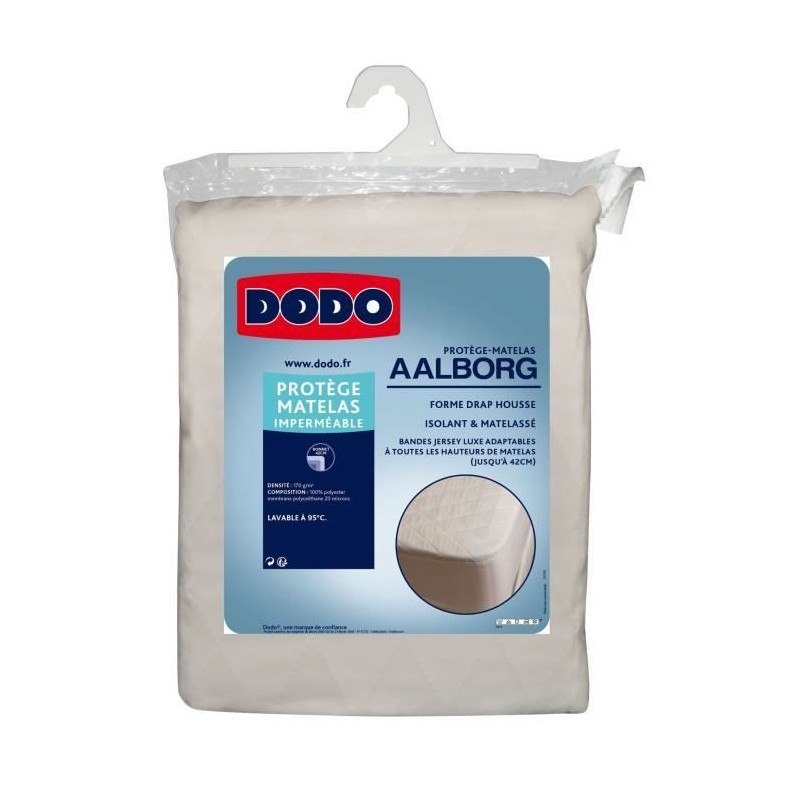 DODO Protege matelas Aalborg - Matelassé et imperméable - 180x200 cm DODO Protege matelas Aalborg - Matelassé et imperméable - 180x200 cm