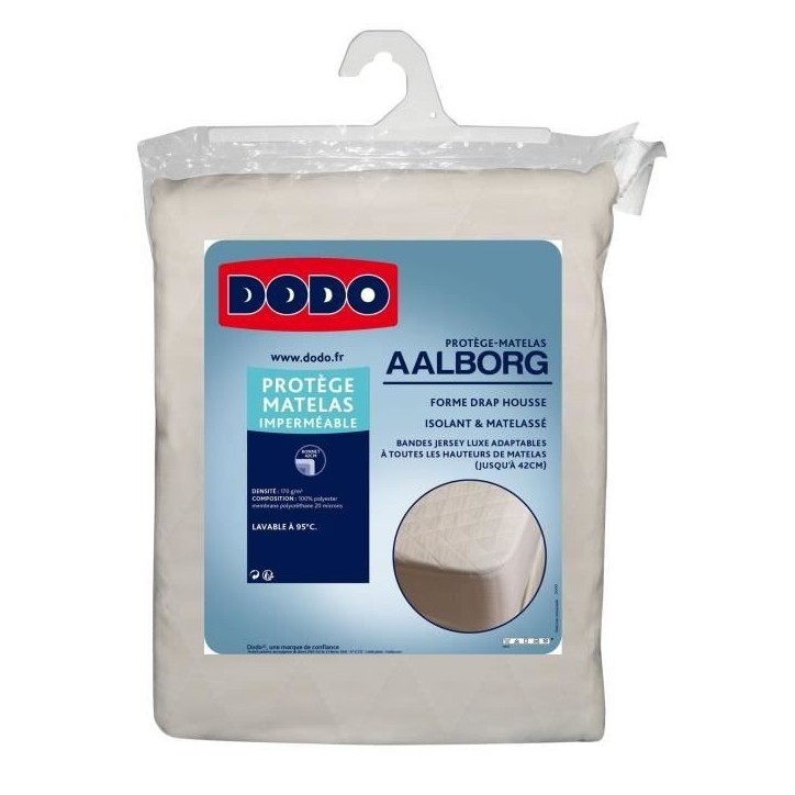 DODO Protege matelas Aalborg - Matelassé et imperméable - 180x200 cm DODO Protege matelas Aalborg - Matelassé et imperméable - 180x200 cm