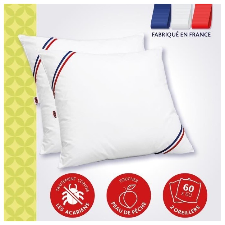 2 Oreillers Belle Nuit 60x60 2 Oreillers Belle Nuit 60x60