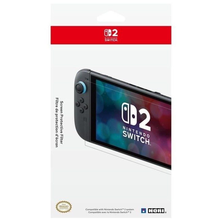 Protection d'écran verre trempé - HORI - Nintendo Switch 2 - Anti-bulle - Antichoc - Anti-rayures - 100 % transparent Protection d'écran verre trempé - HORI - Nintendo Switch 2 - Anti-bulle - Antichoc - Anti-rayures - 100 % transparent
