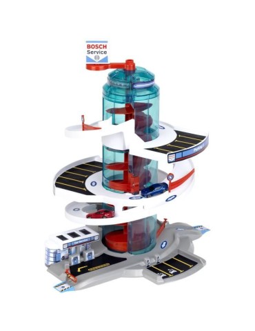 Garage miniature pour enfant - KLEIN - 2899 - Bosch Car Service Helix 3 niveaux avec fonctions électroniques
