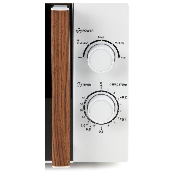 Four micro-ondes DOMO DO2720 - 20L - 700W - Minuterie 35mn - Fonction décongélation - L44 x P35,8 x H 25,8 cm - Blanc finition