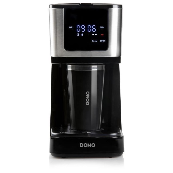 Cafetiere filtre - DOMO - DO733K - 900 W - 4 a 10 tasses - Ecran LCD - 3 intensités - Noir Cafetiere filtre - DOMO - DO733K - 900 W - 4 a 10 tasses - Ecran LCD - 3 intensités - Noir